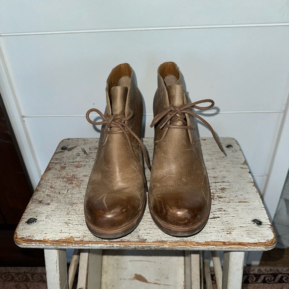 KORKS BY KORK-EASE | Leather Tan Roana Boots Clog Booties Sz. 8 - Picture 4 of 8